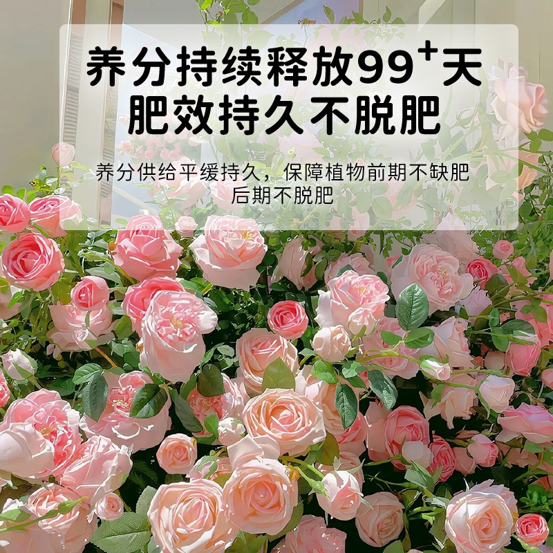 玫瑰月季缓释肥促花壮根花卉家用盆栽氮磷甲肥料复合花肥