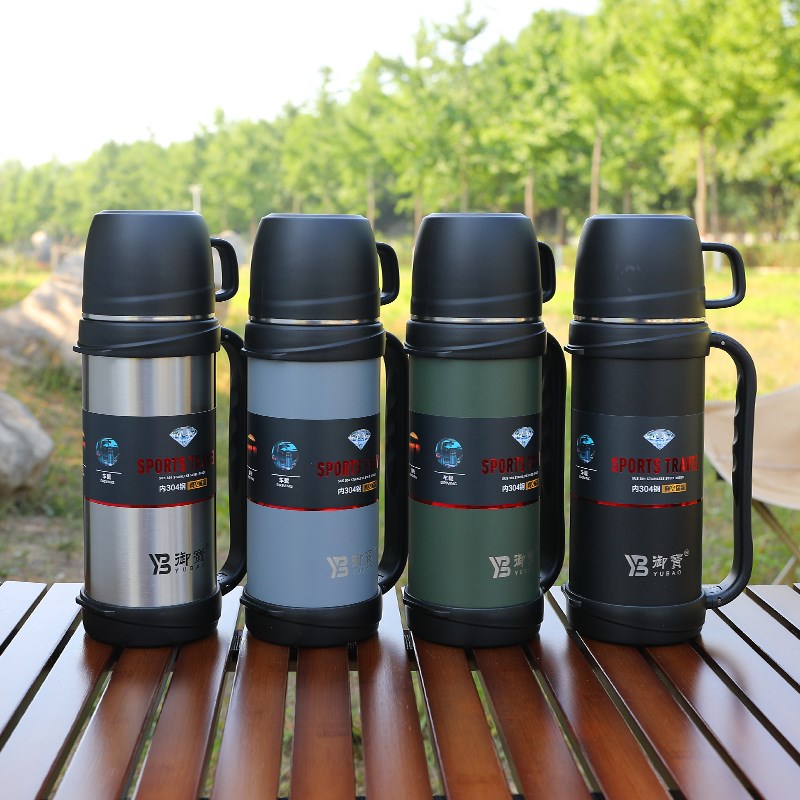 户外大容量304不锈钢保温杯泡茶壶大容量水壶便携车载工地暖瓶5升