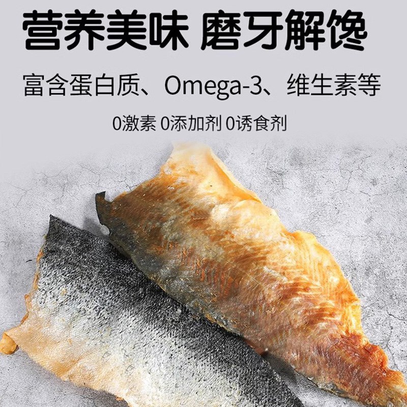 冻干三文整张宠物零食含鱼油美毛亮毛磨牙洁齿磨牙棒猫狗通用