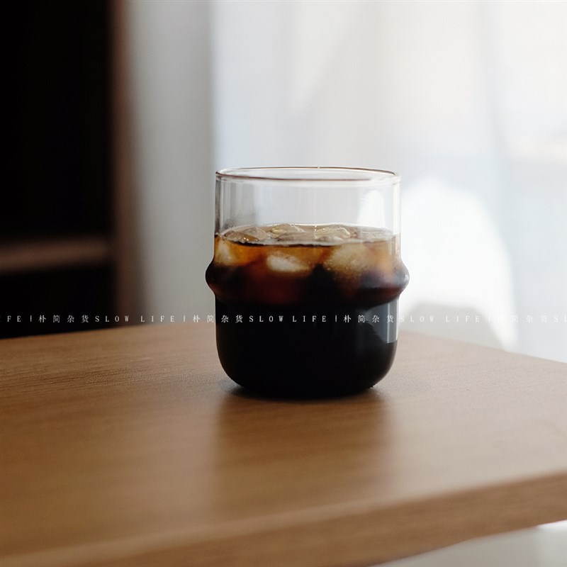 极简风透明玻璃杯 耐热咖啡杯牛奶杯水杯 好看的杯子