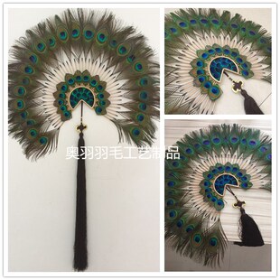 孔雀羽毛铁艺扇形壁饰壁挂创意家居装饰电视背景墙客厅墙面挂件饰
