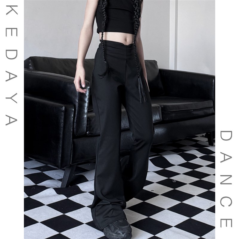 潮酷女童超模裤瑜伽裤喇叭裤女宝宝显瘦显腿长爵士舞紧身裤子童装