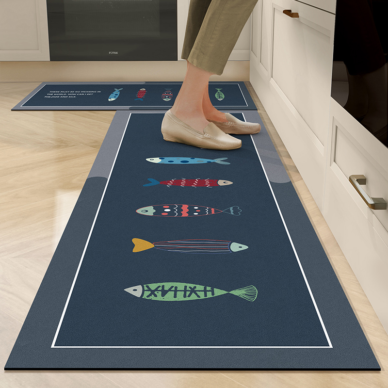 厨房地垫吸水防滑脚垫矽藻泥软垫进门垫耐脏防水防油可擦免洗地毯