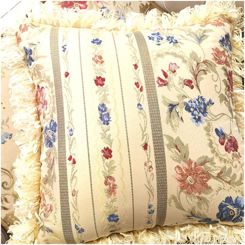 沙发套罩定制美式乡村沙发罩定做花朵田园实木坐垫抱枕套布艺防滑