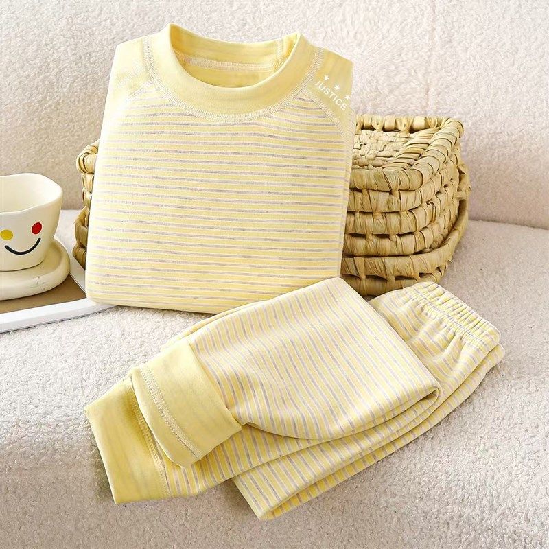 【羊毛蚕丝】儿童无骨德绒保暖内衣套装男女秋冬款秋衣秋裤家居服