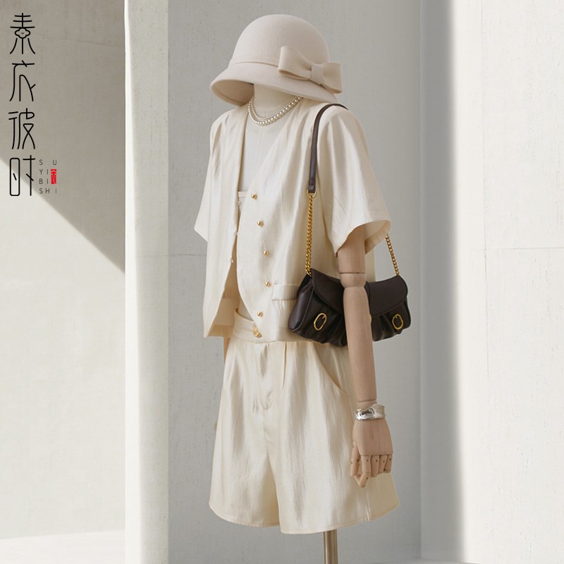 素衣彼时3334夏季女士西装短工作服/校服/商务服
