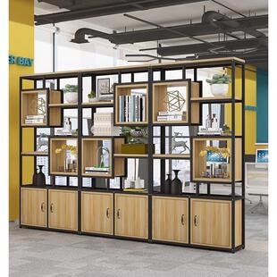 铁艺隔断精品展示柜办公室置物架客厅装饰储物柜书架玄关柜置物柜