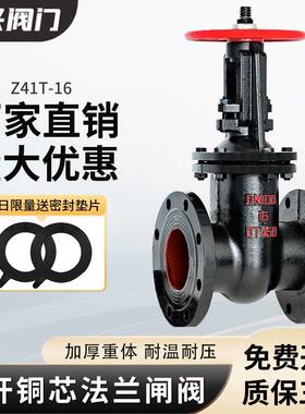 Z41T-16Q法兰明杆楔式闸阀铜芯铜杆消防手动球墨铸铁自来水污水