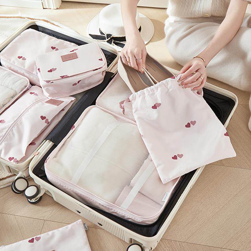 旅行收纳袋行李箱整理包可携式衣物衣服打包分装袋子内衣包旅游防
