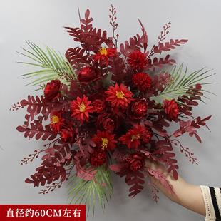 婚庆点挂花仿真绢花成品装 新款 饰花排T台路引点花花艺婚礼堂吊顶