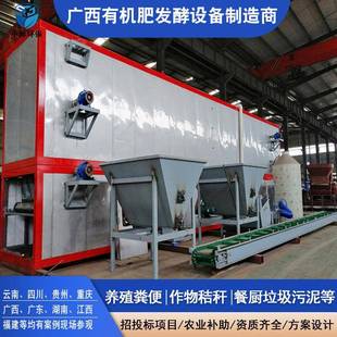 新型有机肥卧式 发酵罐中药渣秸秆禽畜粪便高温快速好氧发酵设备