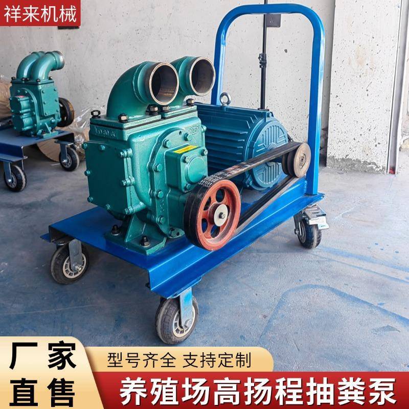 60型3寸养殖场抽粪泵小型粪便抽吸机7.5kw鸭粪鹅粪电动式自吸泵