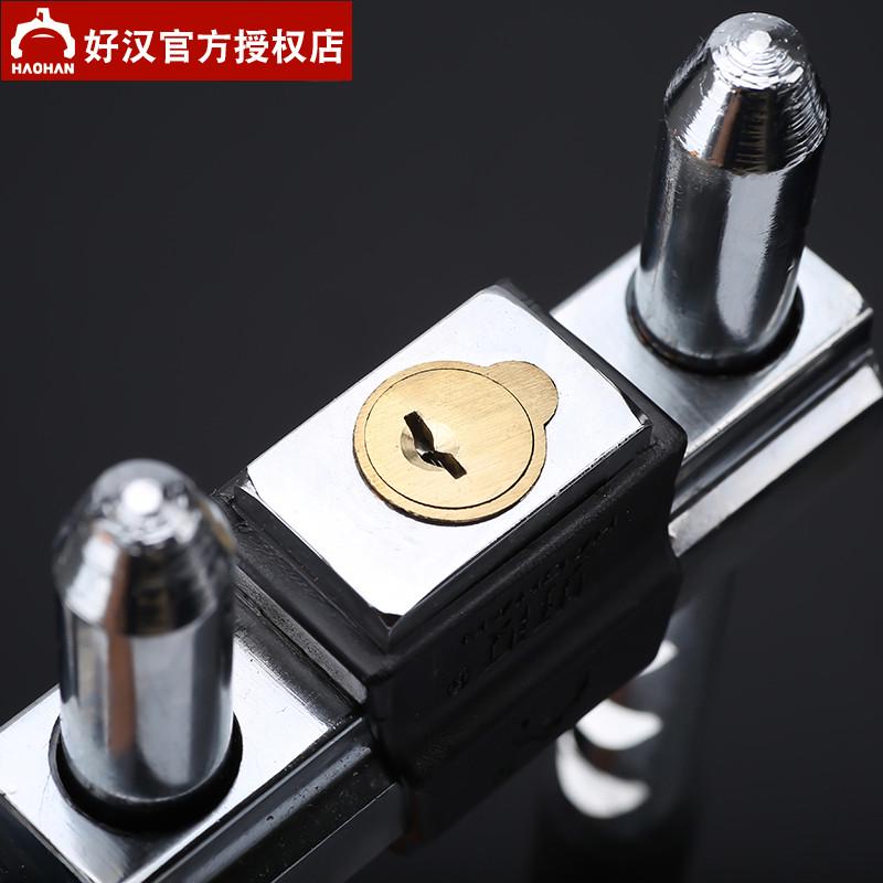 EQ4F插锁店铺办公室玻璃门锁双门防盗推拉门u型锁W商铺门锁C级