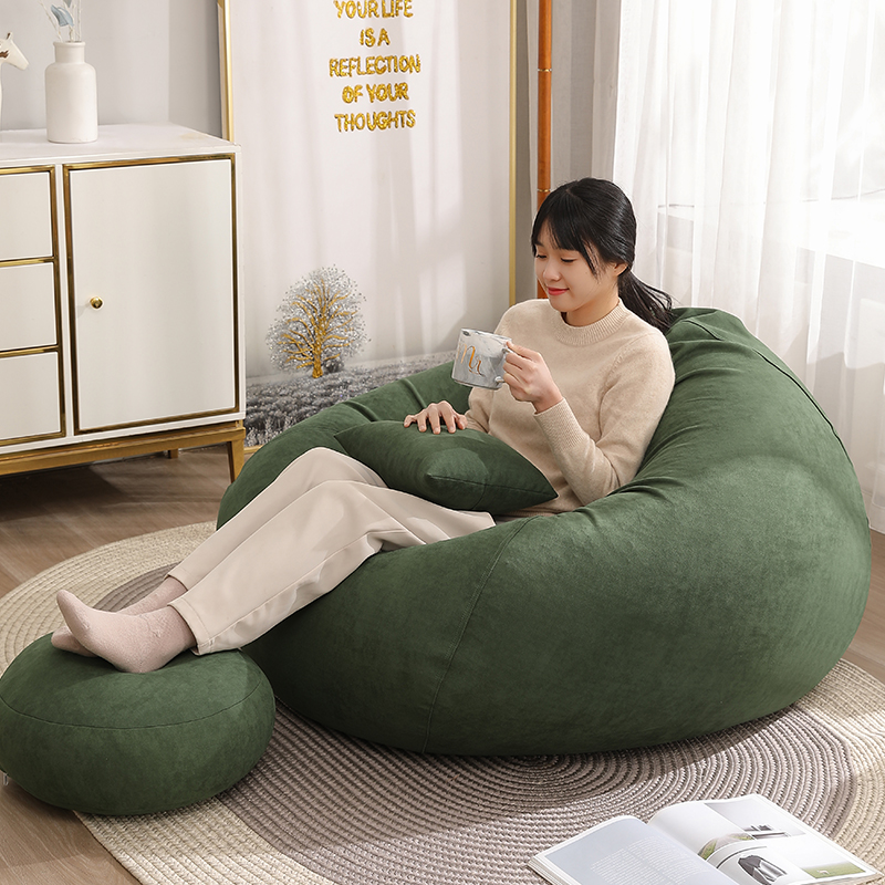 麂皮绒EPP懒人沙发可躺可睡小户型卧室阳台豆袋榻榻米久坐休闲椅