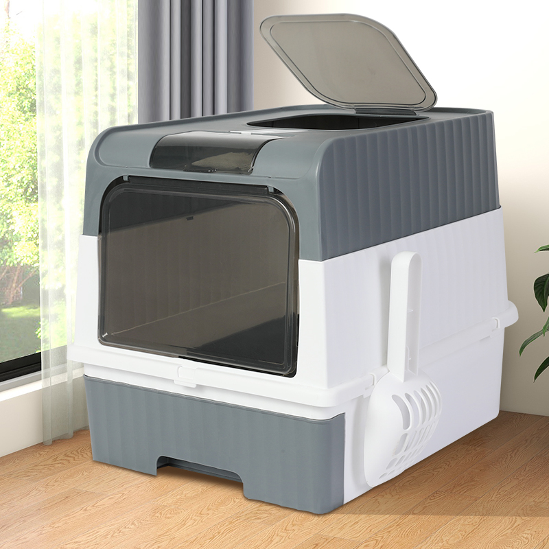 猫砂盆超大号全封闭式猫厕所猫沙盆子隔臭防外溅一体猫笼幼猫屎盆