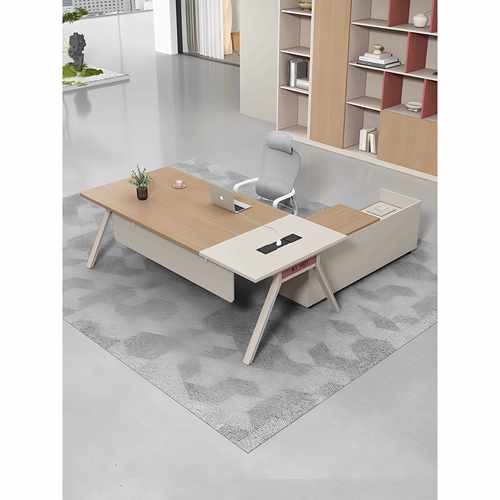 单人老板桌办公桌简约现代主管桌经理办公室桌高端办公桌椅组合