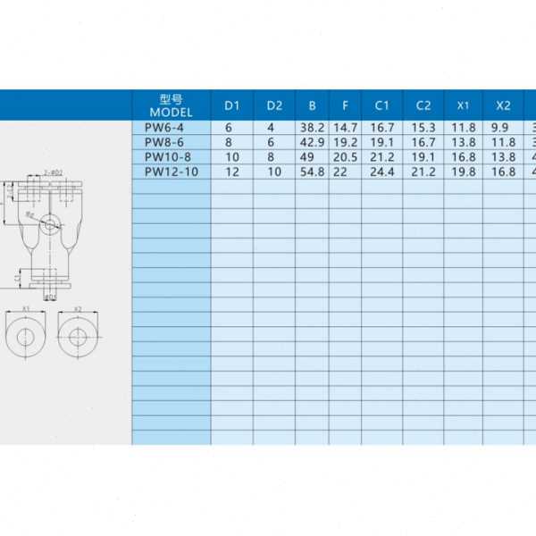 气动接头PW6/8/10-4/6/8系列Y型径三通插头PU气管快速快插接头