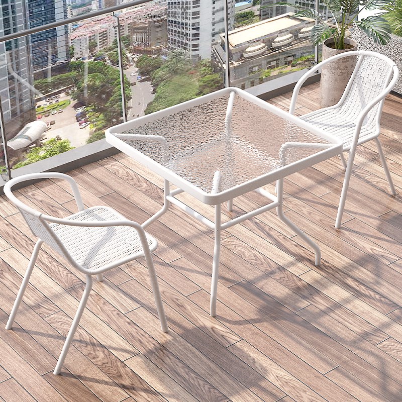 阳台小桌椅迷你折叠网红喝茶简约休闲区小户型组合三件套茶几一两