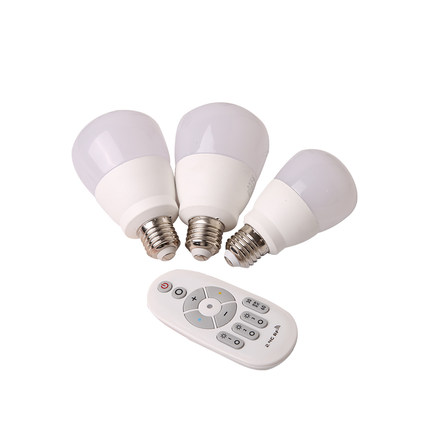 led灯泡e27光源大螺口暖白光节能护眼无频闪台灯家用照明智能遥控