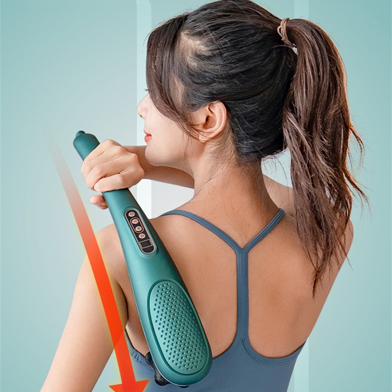 充电海豚按棒电动捶背震动敲背锤手持经络锤敲打智能按棒