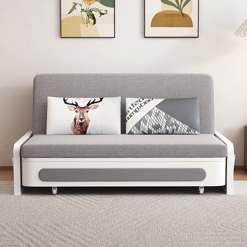 可折叠无扶手沙发床单人两用小户型客厅阳台抽拉多功能坐卧伸缩床
