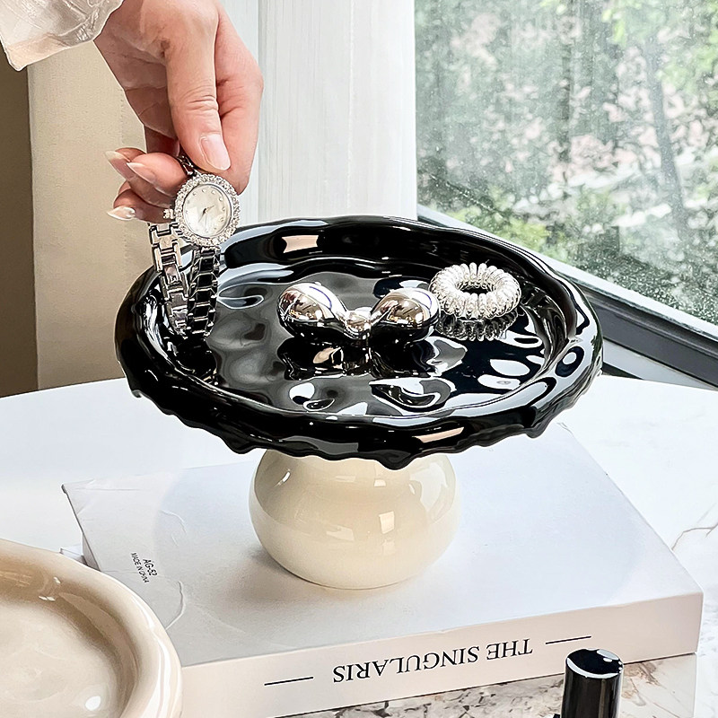 陶瓷钥匙收纳玄关摆件入户进门口鞋柜轻奢高档首饰收纳托盘置物架,家居饰品,装饰摆件,淘宝优惠券,粉丝福利购,淘宝优惠卷