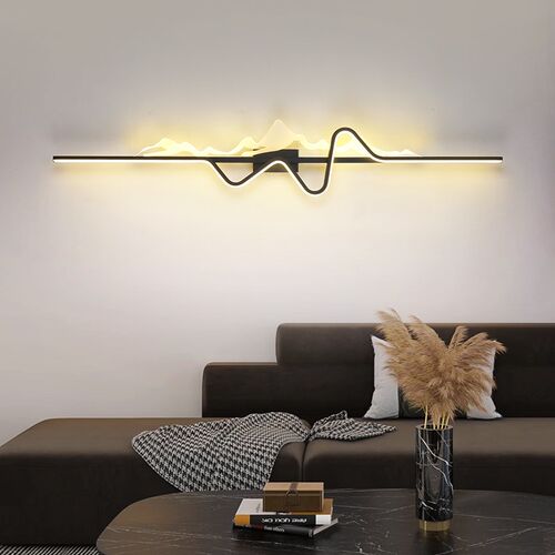 创意长条轻奢壁灯客厅电视沙发背景墙格栅极简约现代卧室床头灯具