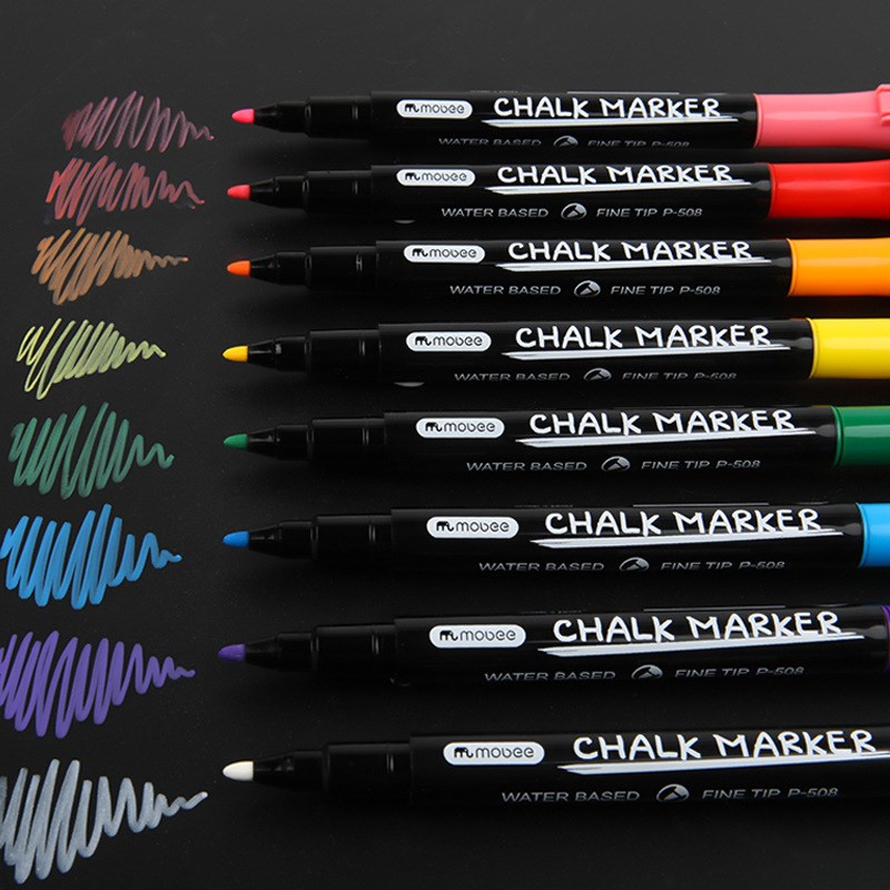 可擦无尘液体粉笔玻璃笔荧光笔白板笔黑板亚克力板马克笔水性笔