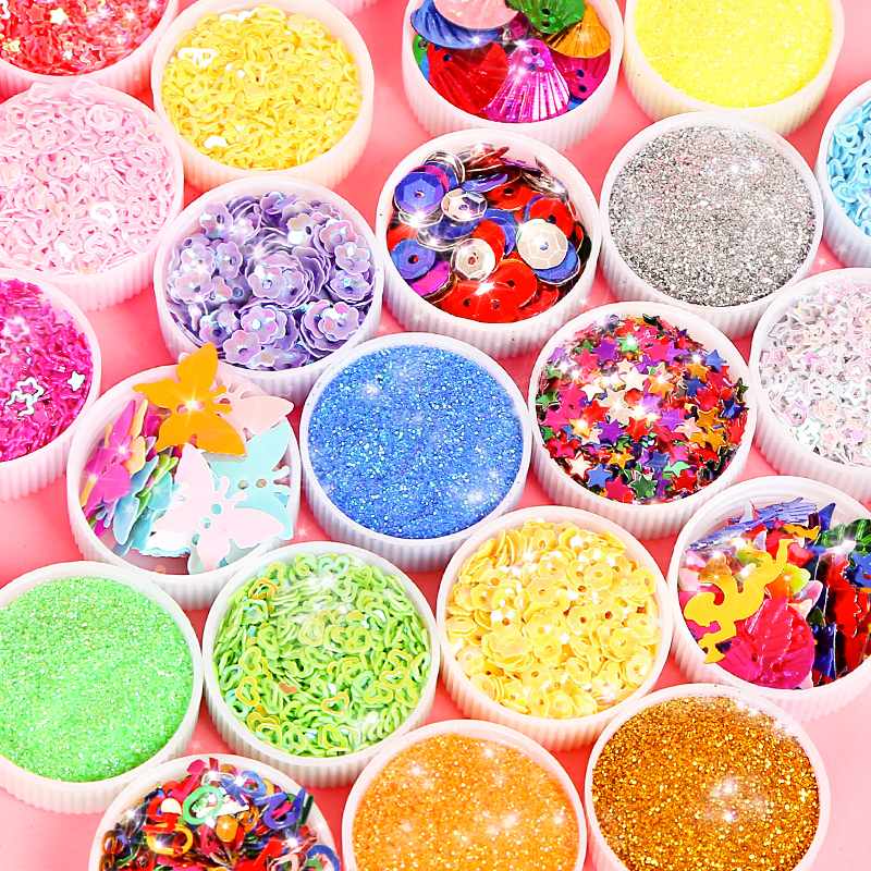 闪光粉儿童闪粉亮粉diy画画金粉银粉亮片幼儿园闪光胶画沙画材料