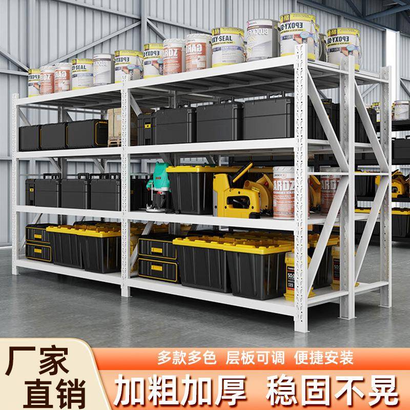 仓储货架中型层板式货架仓库储物货架工厂高承重多层快递货架