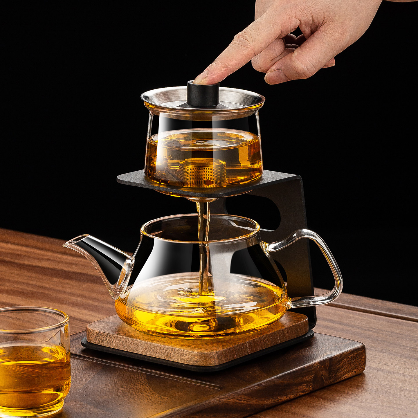 耐高温玻璃飘逸杯茶具套装一键操作懒人泡茶器茶艺冲茶壶2025新款
