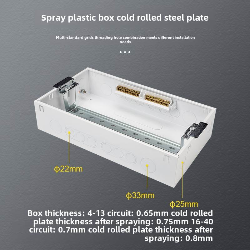 正泰配电箱家用成品回路箱暗装NEX5冷轧钢220v家用成套电线盒