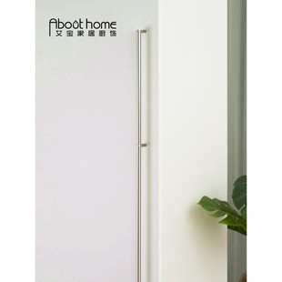 需定制意大利金属拉手加长银黑金衣柜高柜拉篮柜零食柜通体拉手可