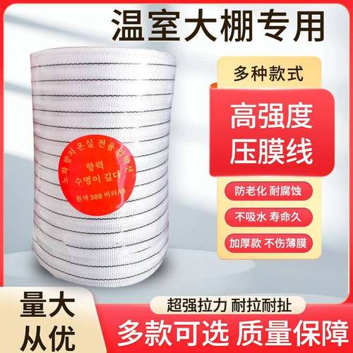 大棚压膜绳温室大棚配件专用压膜带厂家直销加厚压膜线 线白色压