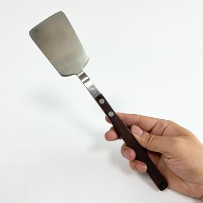 TTANG迷你小锅铲304不锈钢煎铲胡桃木柄家用炒菜铲子煎牛排鸡蛋铲