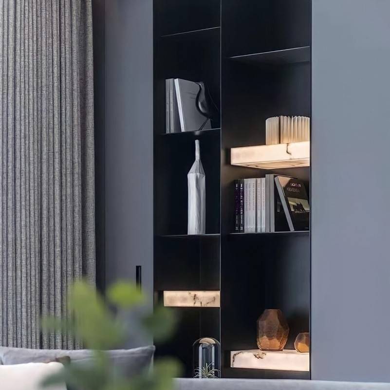 不锈钢电视机壁龛嵌入式7585寸内嵌框金属背景壁龛钢板铝板展示柜