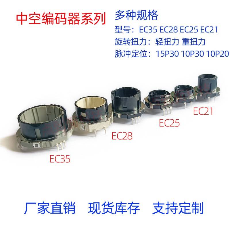EC35 EC28 EC25 EC21空心/中空旋转编码器无极调节飞梭数字增量型