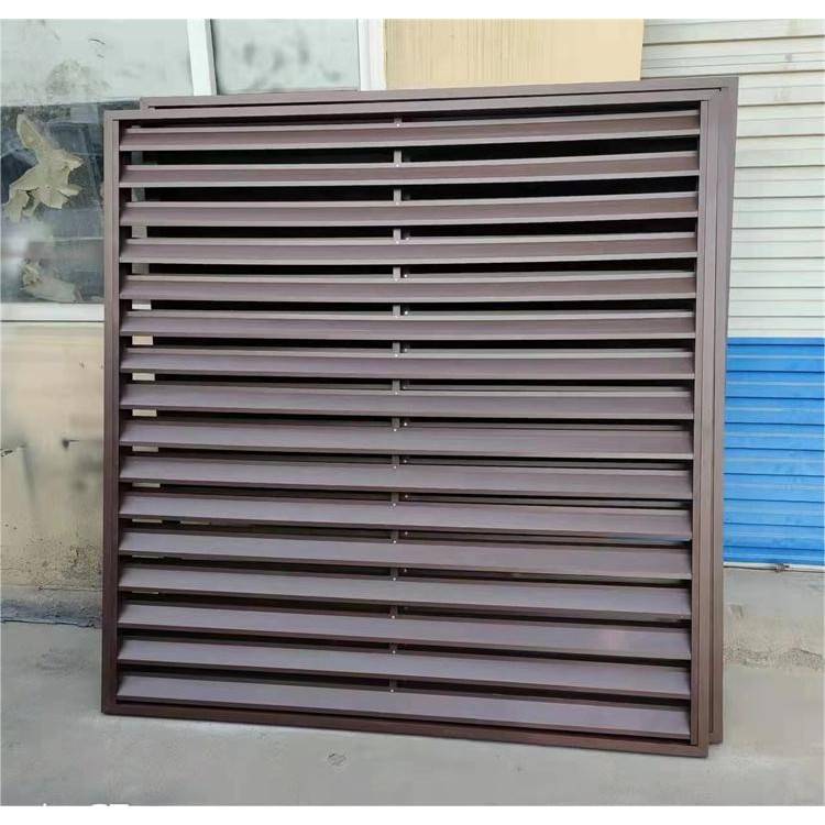 定做铝合金百叶窗外墙装饰防雨格栅围栏锌钢通风口空调外机床包