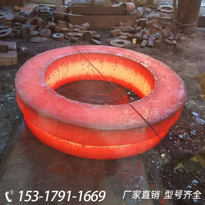 45号钢锻件锻造40cr 42crmo 38crmoal H13锻圆环法兰毛坯锻打加工