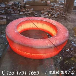 45号钢锻件锻造40cr 42crmo 38crmoal H13锻圆环法兰毛坯锻打加工