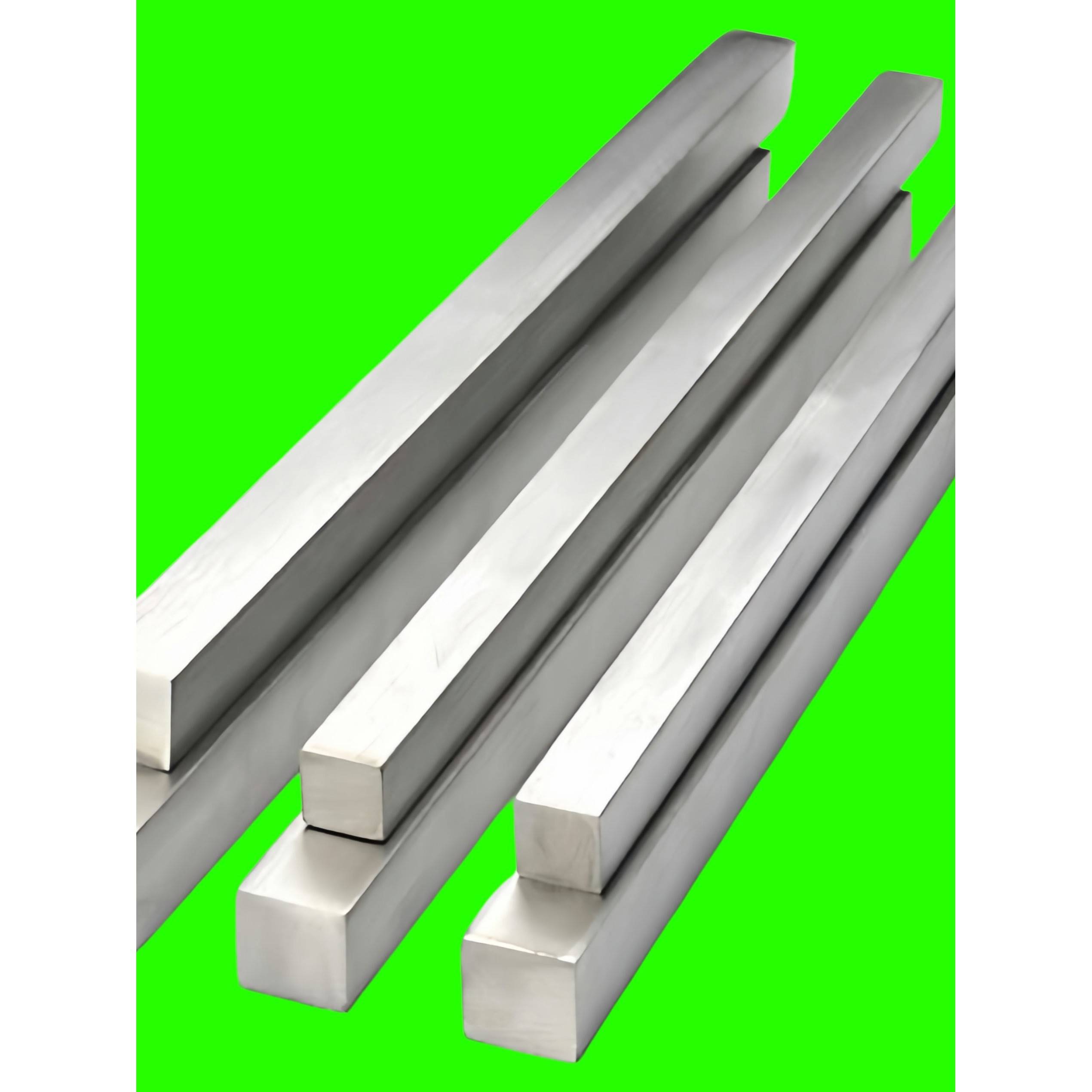 304不锈钢方钢 拉丝面四方棒 方条 亚光面 实心方块 方排 R角定制