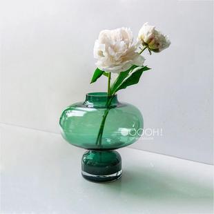 OOOOH北欧葫芦形异形玻璃花瓶轻奢摆件水培插花器