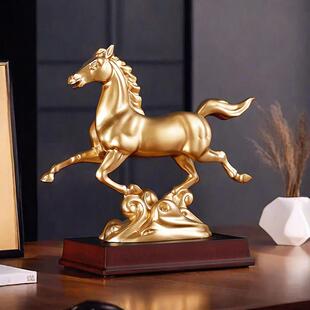 马上腾飞摆件书房桌面装饰品办公室送朋友开业礼品博古架马踏祥云