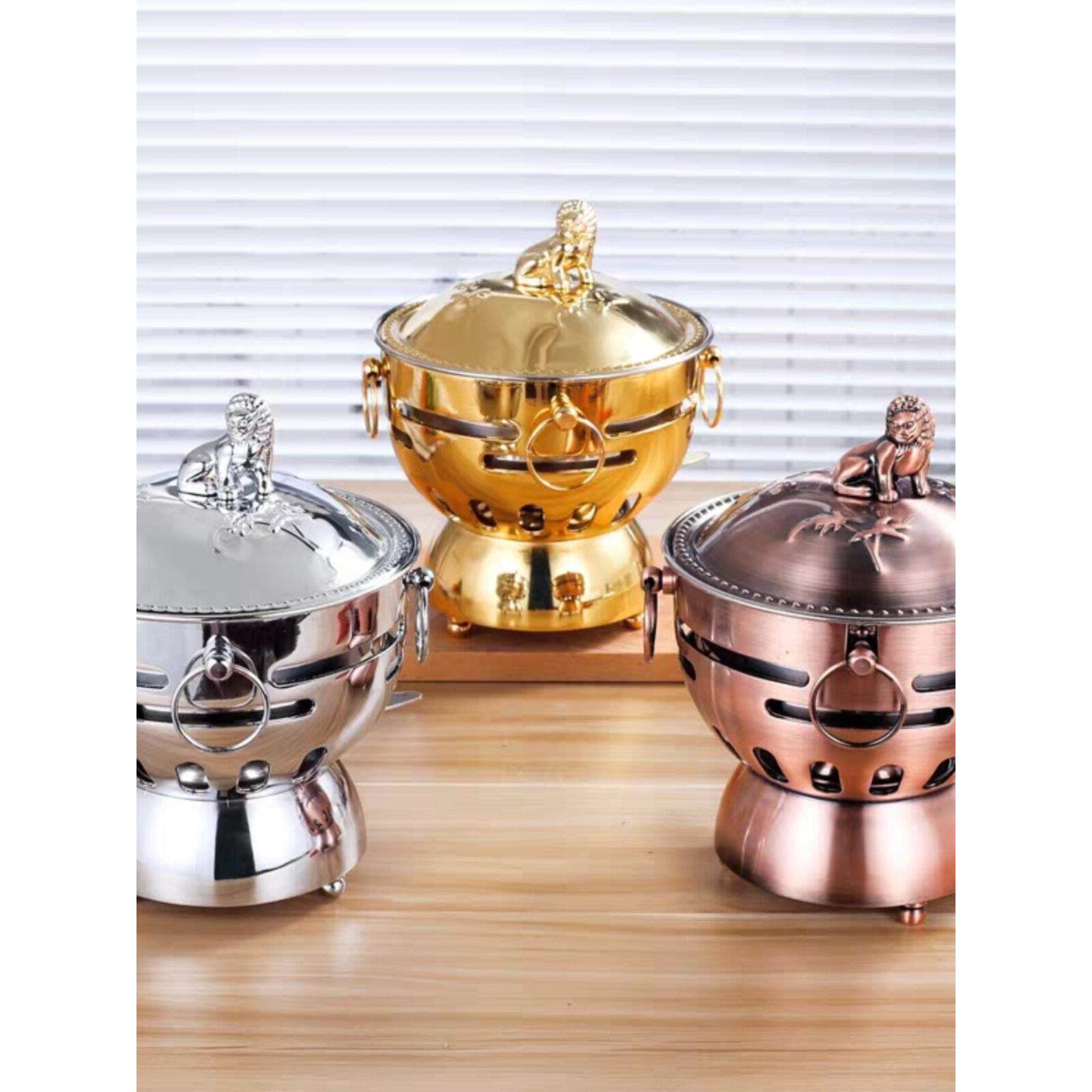 不锈钢酒精炉小火锅一人一锅餐厅商用刷刷锅家用小汤锅肥牛刷锅炉