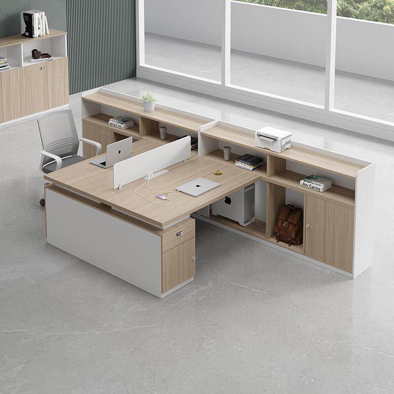 职员桌办公桌双人员工位办公室财务桌椅组合简约现代2两人面对面