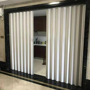 折叠门家用燃气开通临时门简易开放式厨房隔断门免打孔拉门