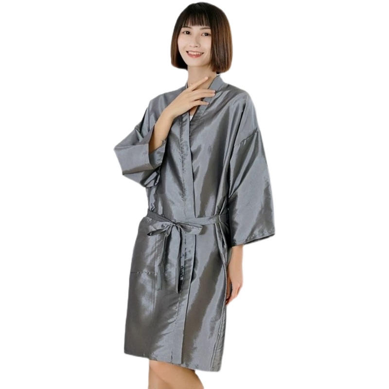 美发客袍网红长袖剪发客袍发廊和服染发用客袍工作服剪发