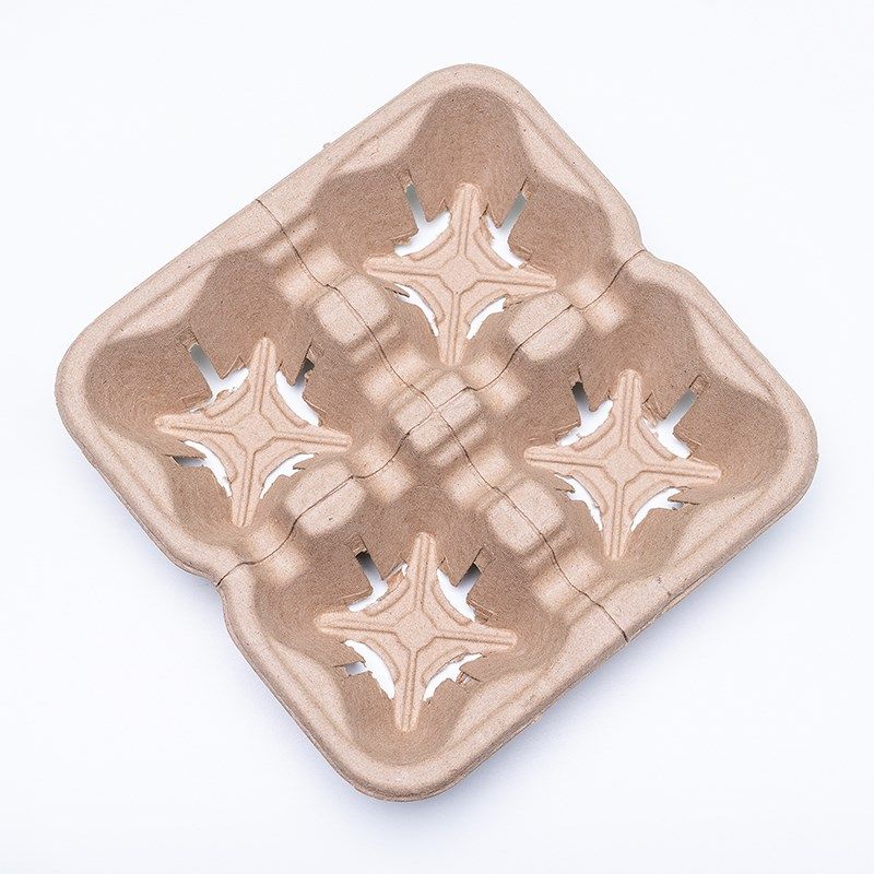 加厚四拆二拆一杯托奶茶咖啡打包一次性纸浆单双四杯托固定杯架,餐饮具,茶托,淘宝优惠券,粉丝福利购,淘宝优惠卷