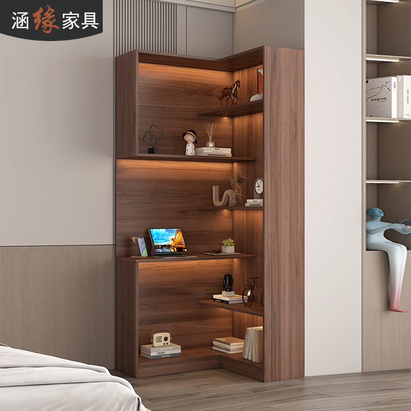 转角书柜墙角柜多层置物架落地家用墙角柜客厅沙发角柜三角边柜,住宅家具,单个书柜,淘宝优惠券,粉丝福利购,淘宝优惠卷