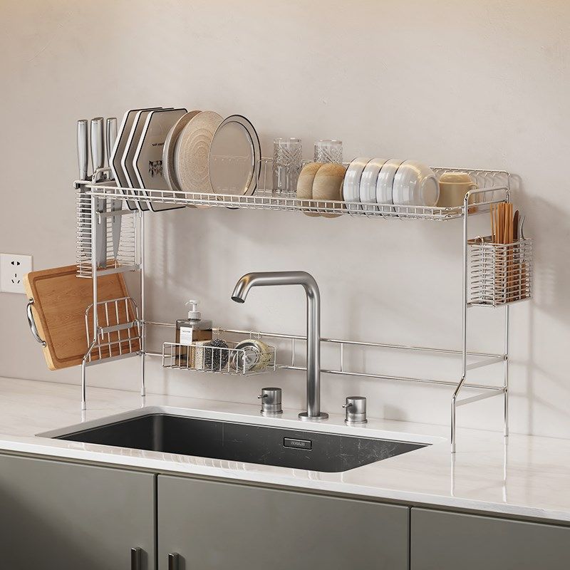 304不锈钢厨房水槽上方沥水架洗碗池置物架收纳架碗碟盘沥水碗架,厨房/烹饪用具,水槽置物架,淘宝优惠券,粉丝福利购,淘宝优惠卷